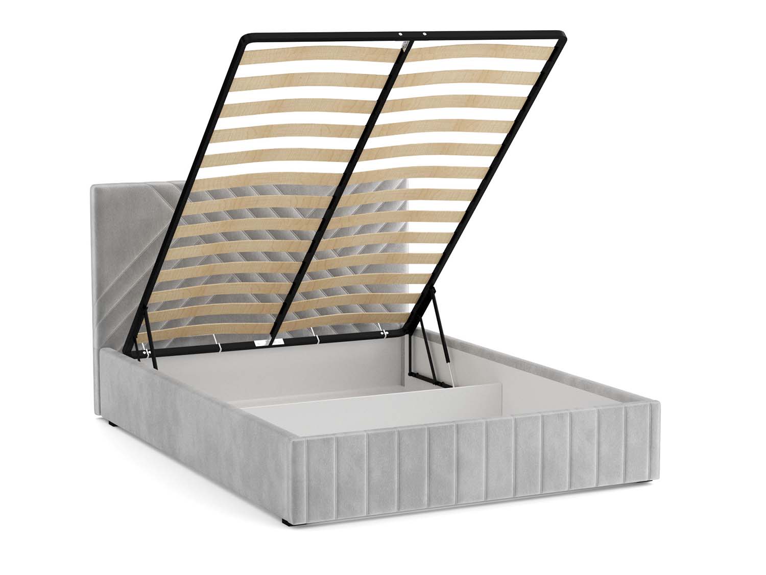 Гамма Ф кровать 1400 - велюр Fresh сильвер