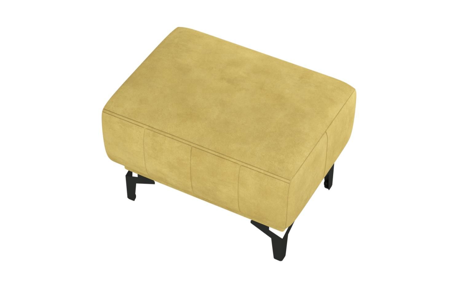 Одри пуф велюр горчичный