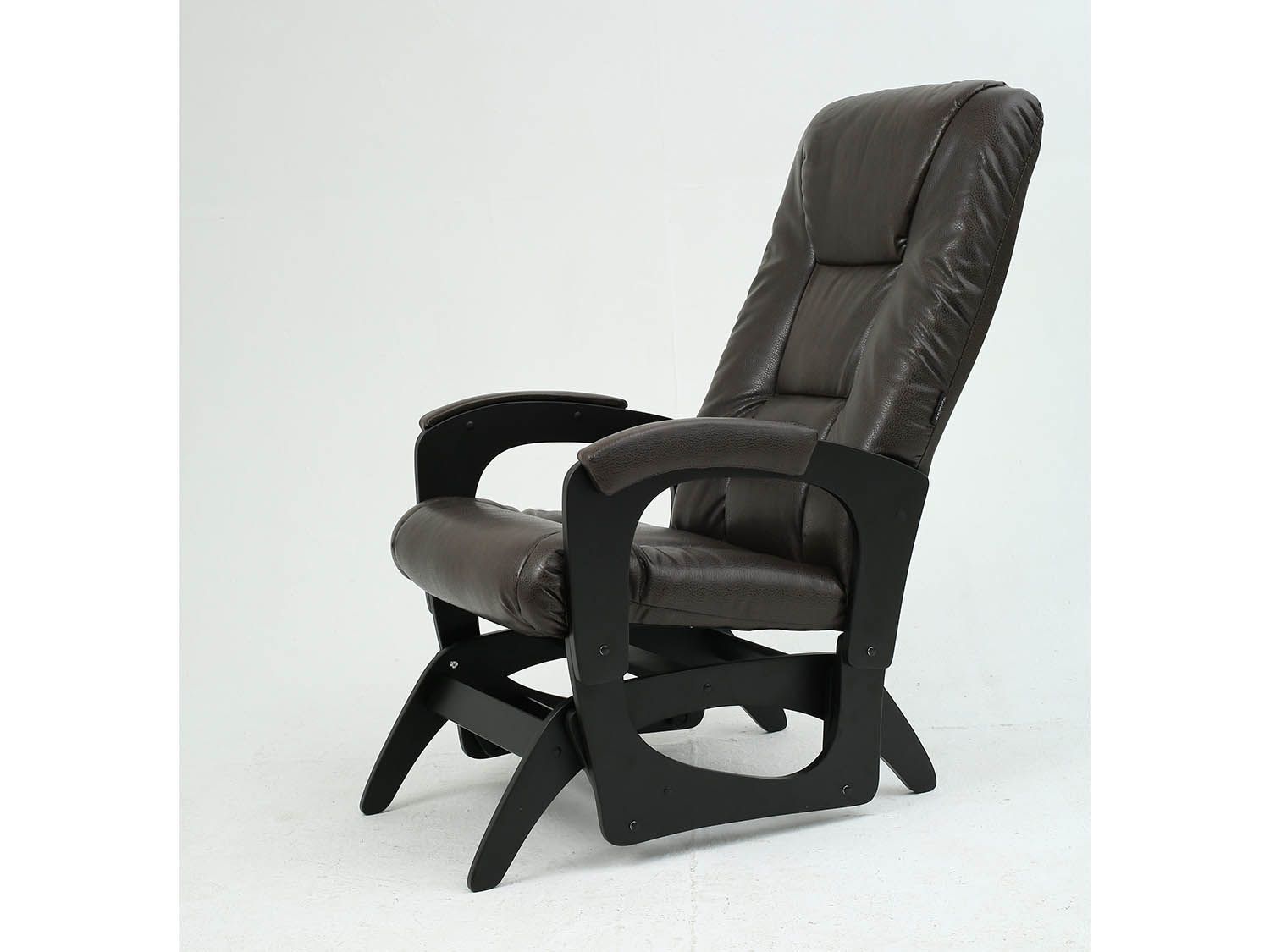 Кресло-маятник Леон Черный / Венге