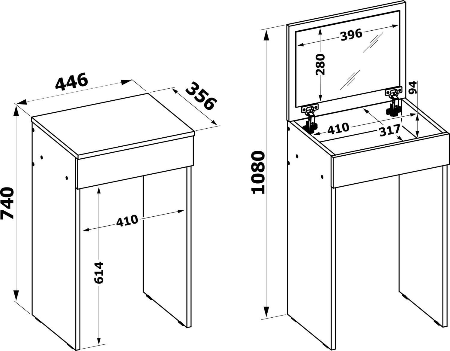 Туалетный столик СП-21 Дуб сонома