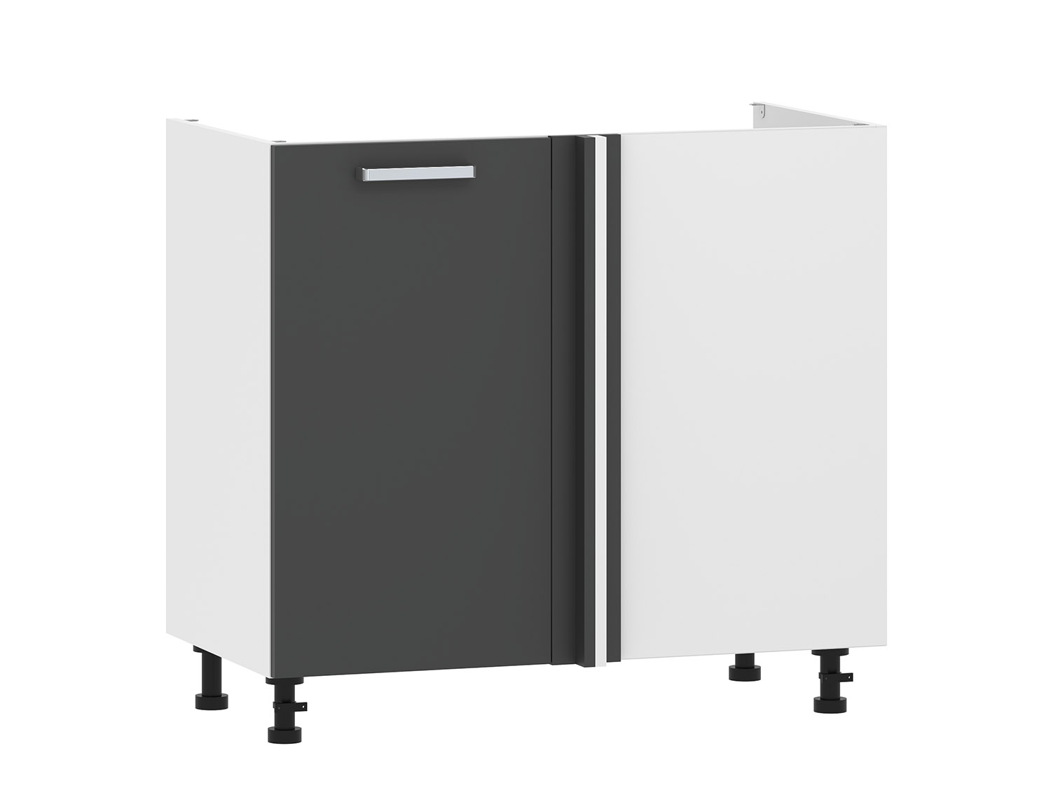 Борги 100.11 1000 тумба под мойку угловая / Белый/Антрацит