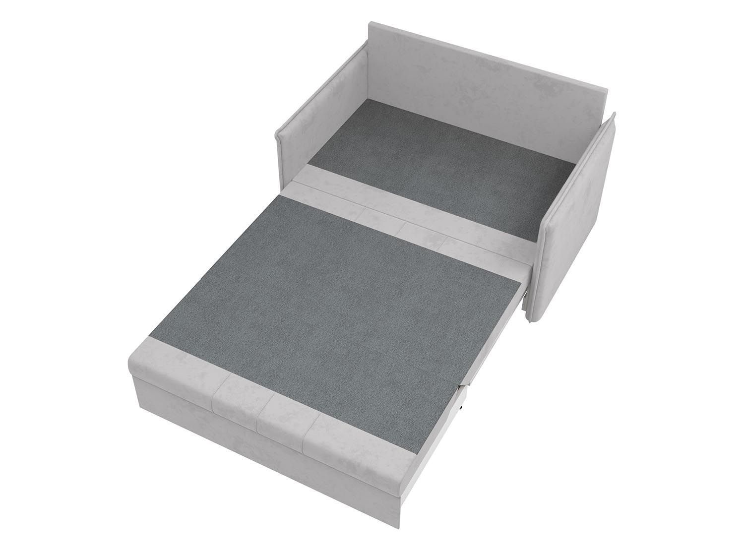 Дэнди диван-кровать 2 думки / велюр Fresh сильвер / изумруд