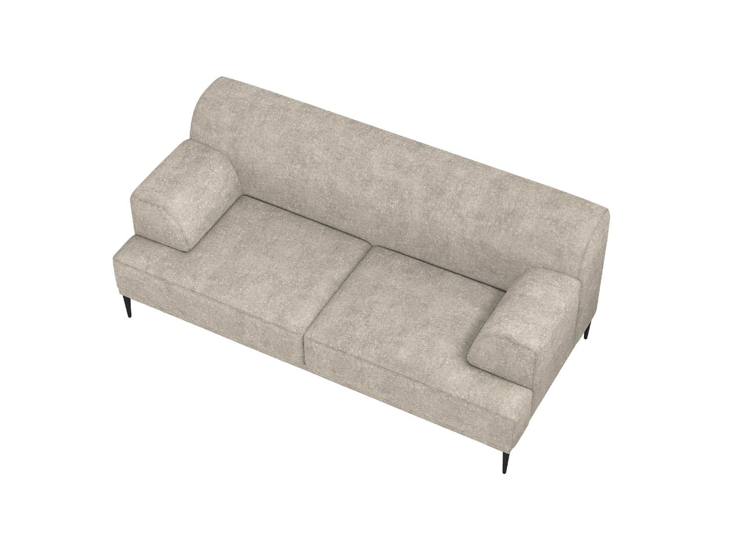 Диван 2-х местн. Бергамо велюр панда монсун