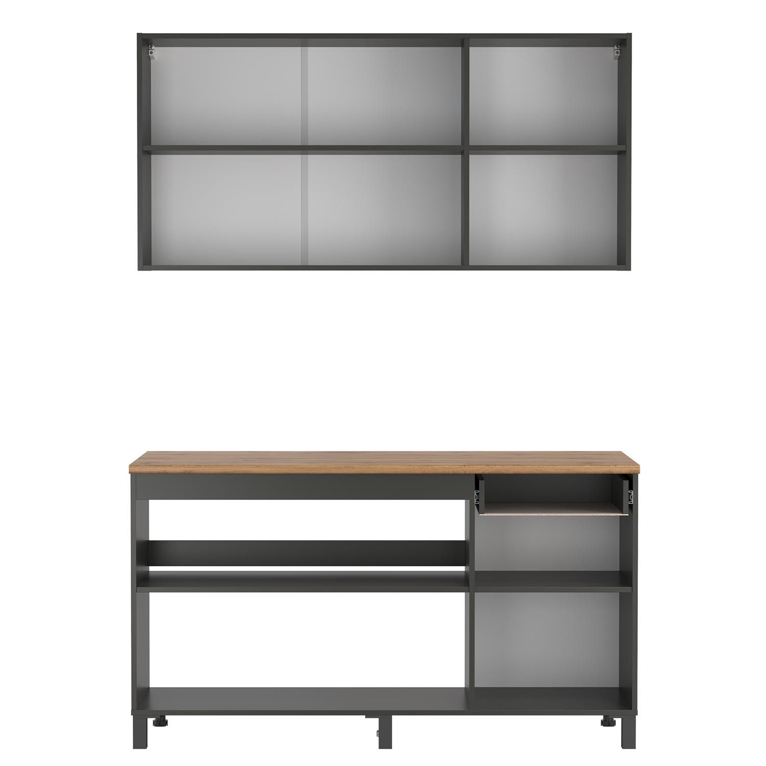 Кухня Римини 1500 диамант серый