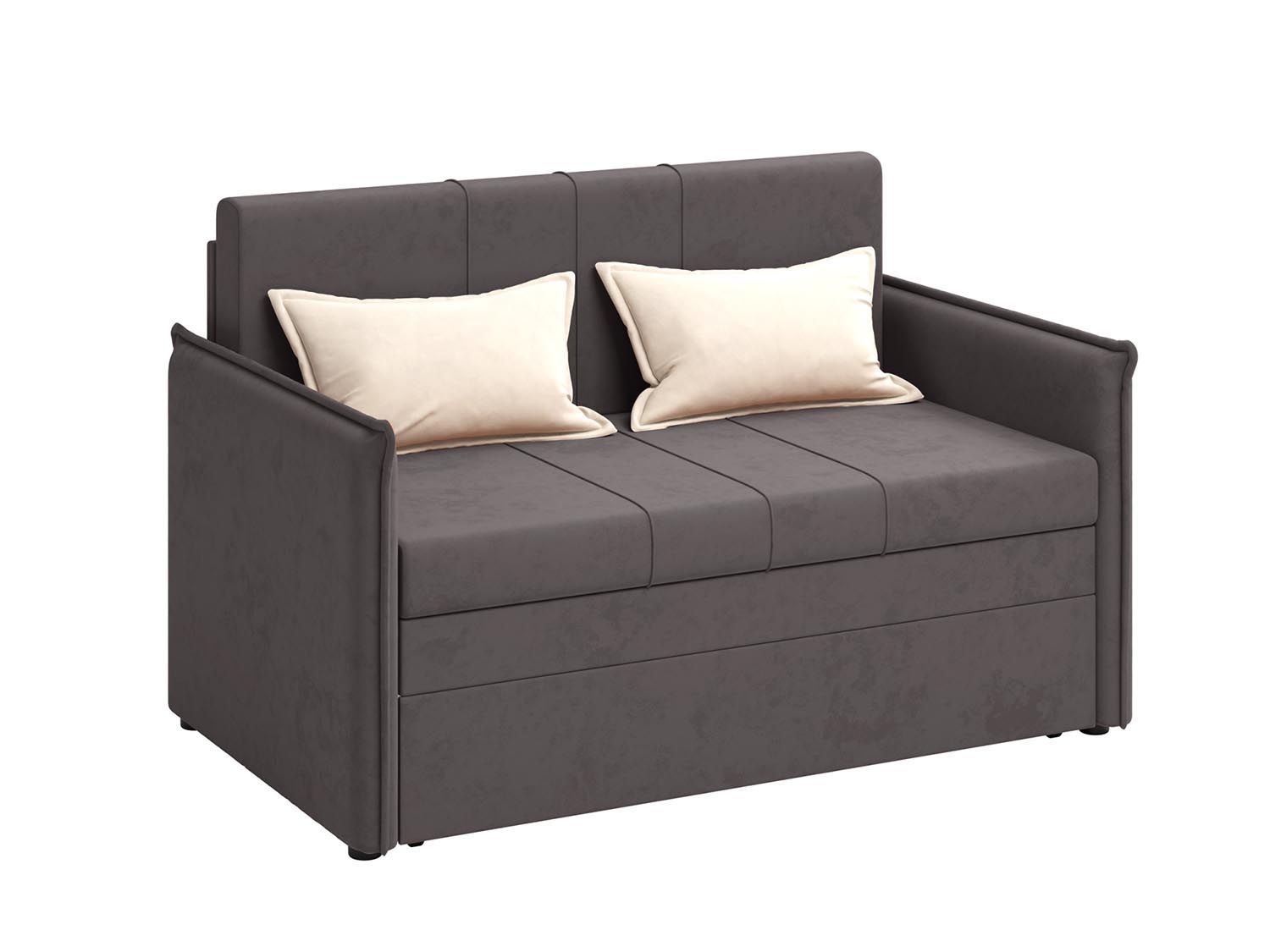 Дэнди диван-кровать 2 думки / велюр Fresh эспрессо / крем