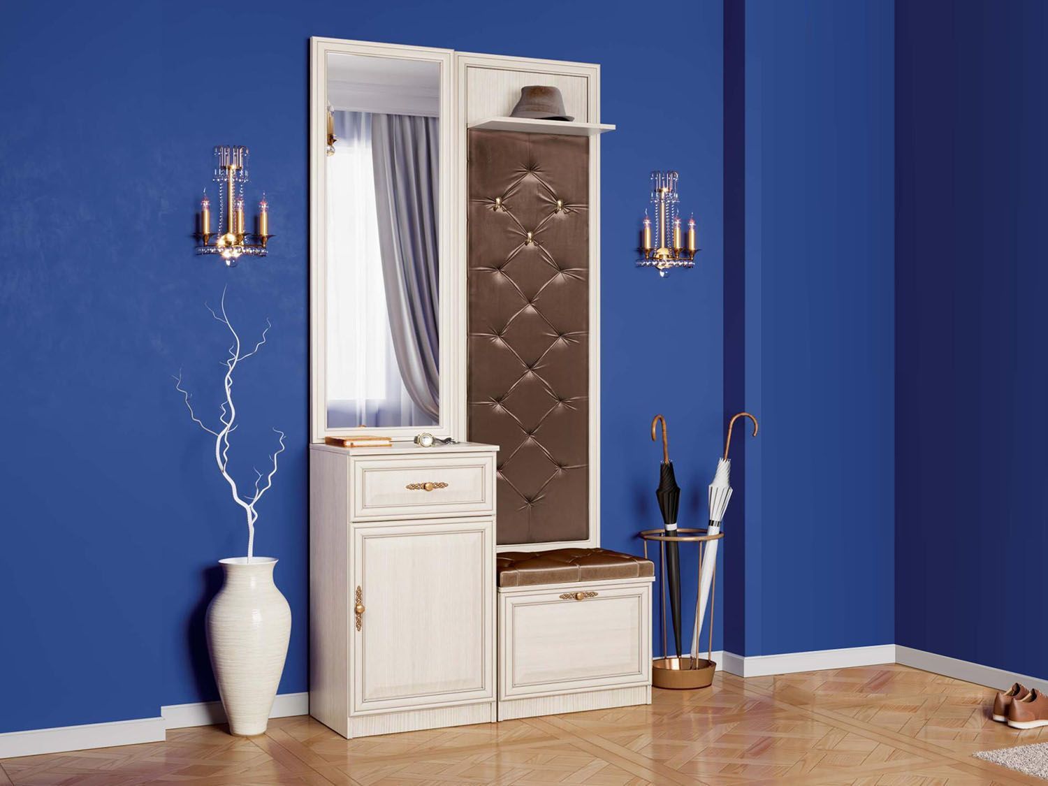 Прихожая Габриэлла комплектация 2 вудлайн кремовый