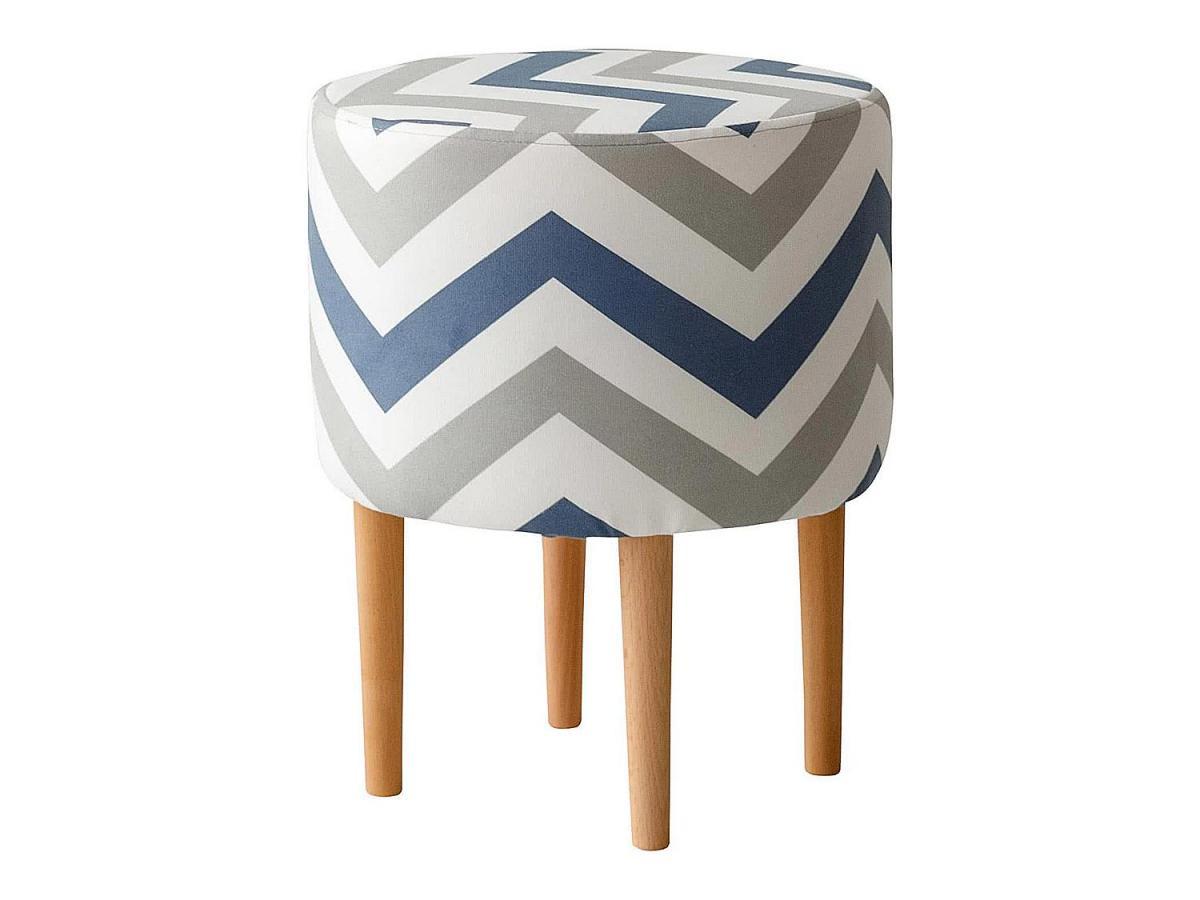 Пуф Лекко Скандинавия Сине-Серый