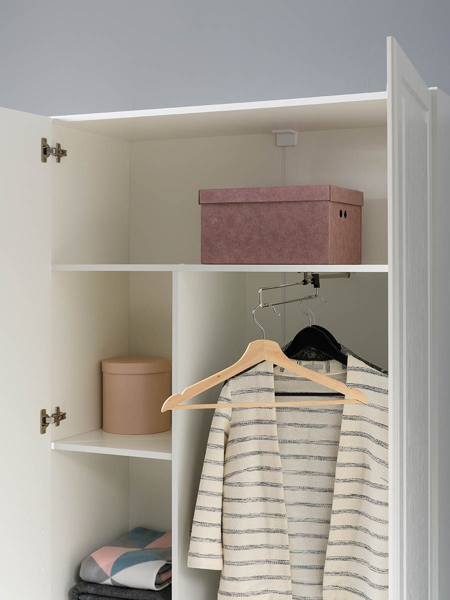 Ливерпуль Шкаф для одежды Белый/Ясень ваниль