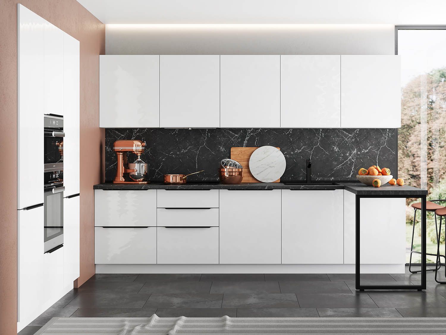 Кухня Арли 2 Белый / Кашемир