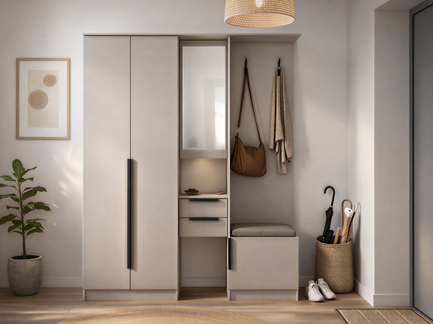 Кармен-10 шкаф комбинированный - Кашемир