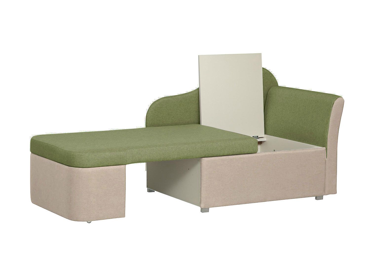 Тахта Мася-12 левый жаккард тесла форест/крем