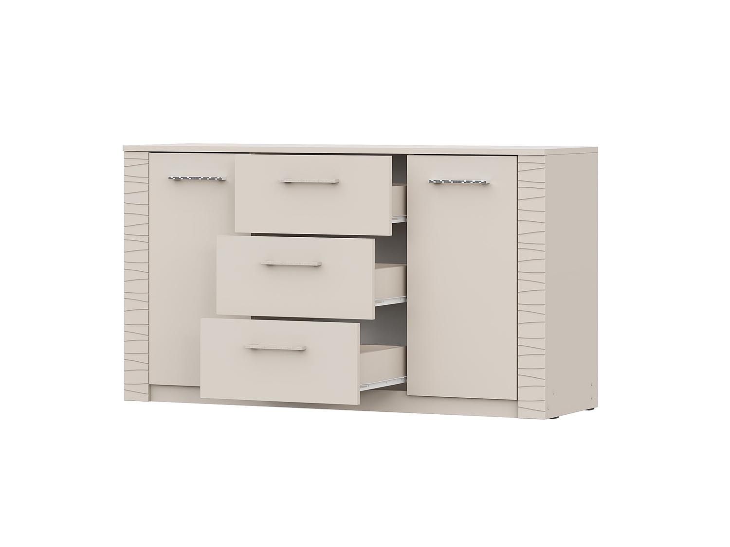 Калипсо комод 3 ящика двухстворчатый / Меланж