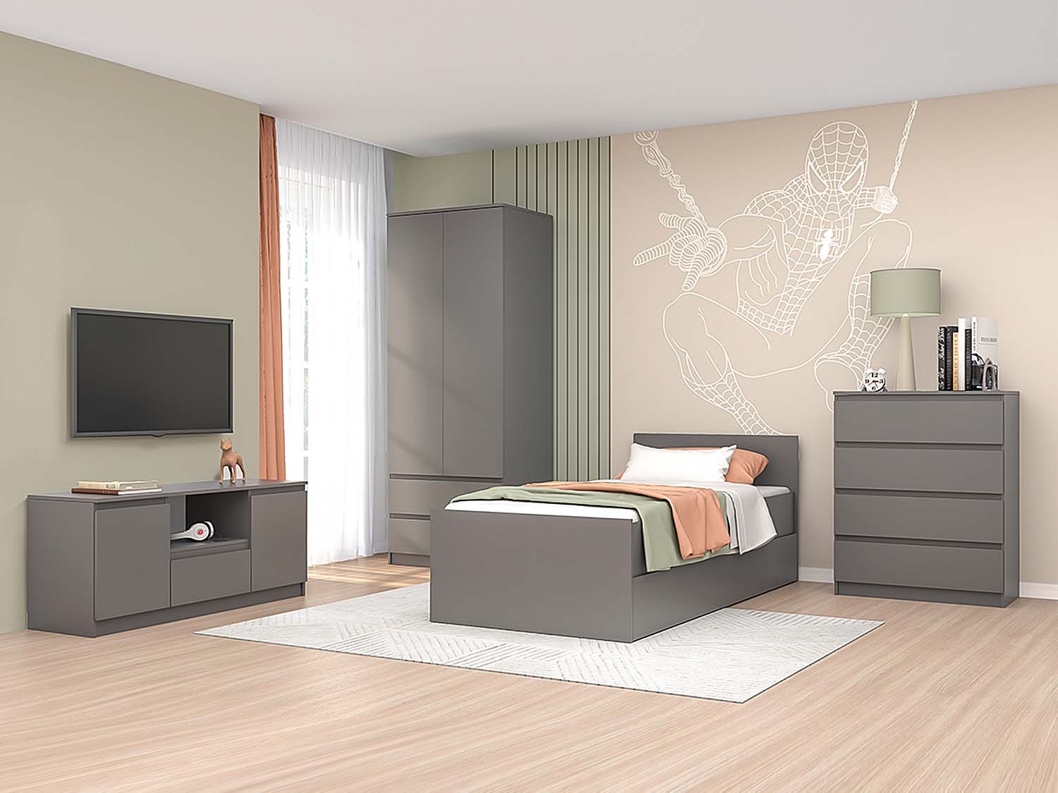 Детская Кэт-1 набор 3 - Графит