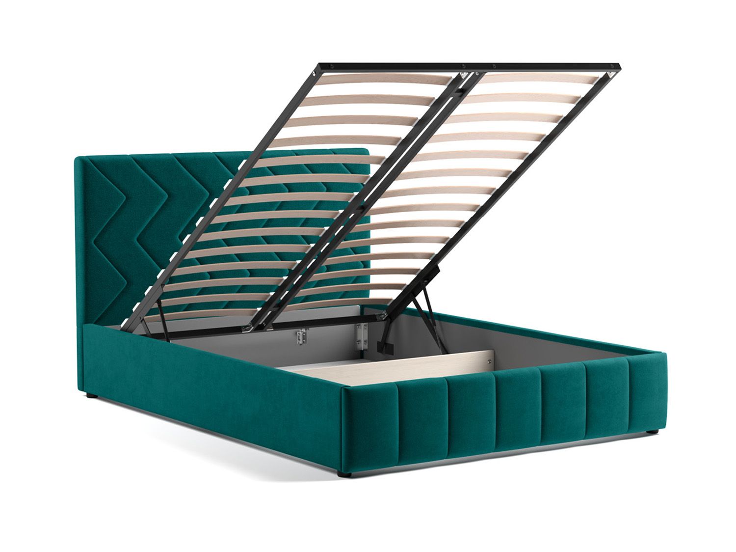 Милана кровать 140 Tenerife izumrud (сине-зелёный)