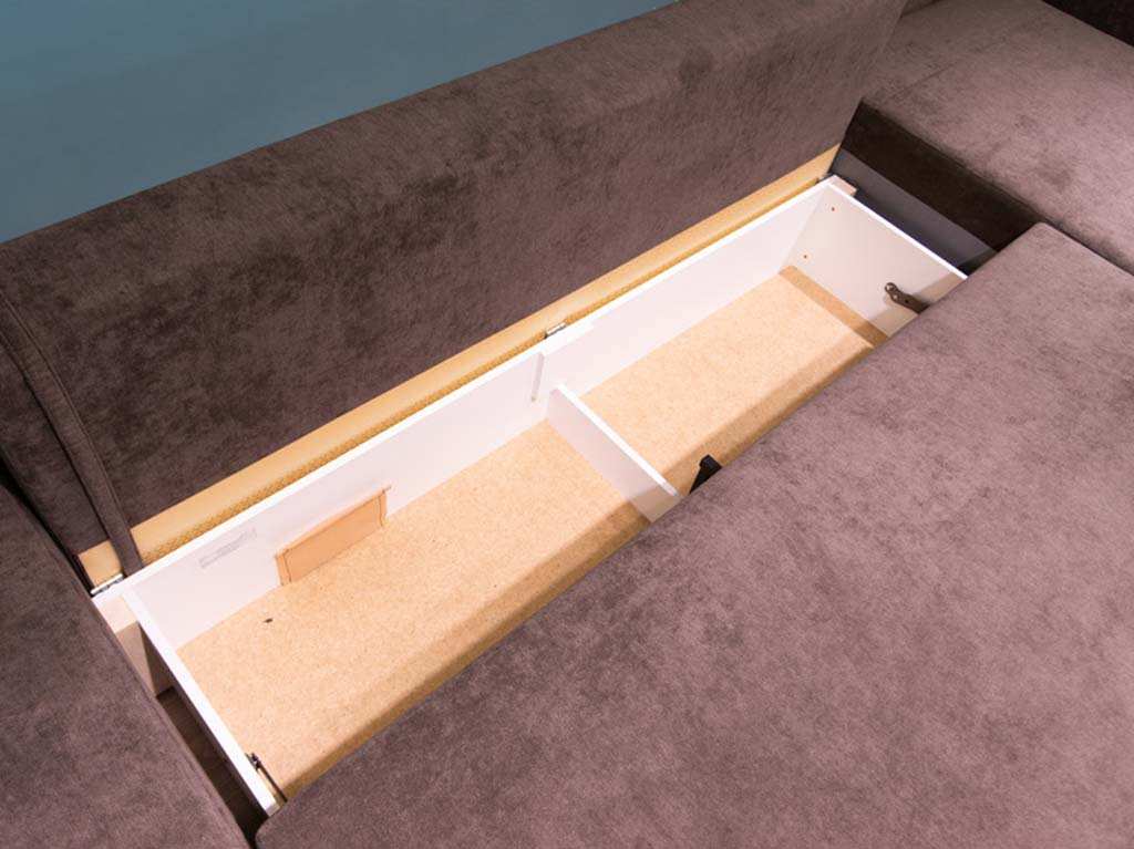 Диван П-образный Марсель коричневый