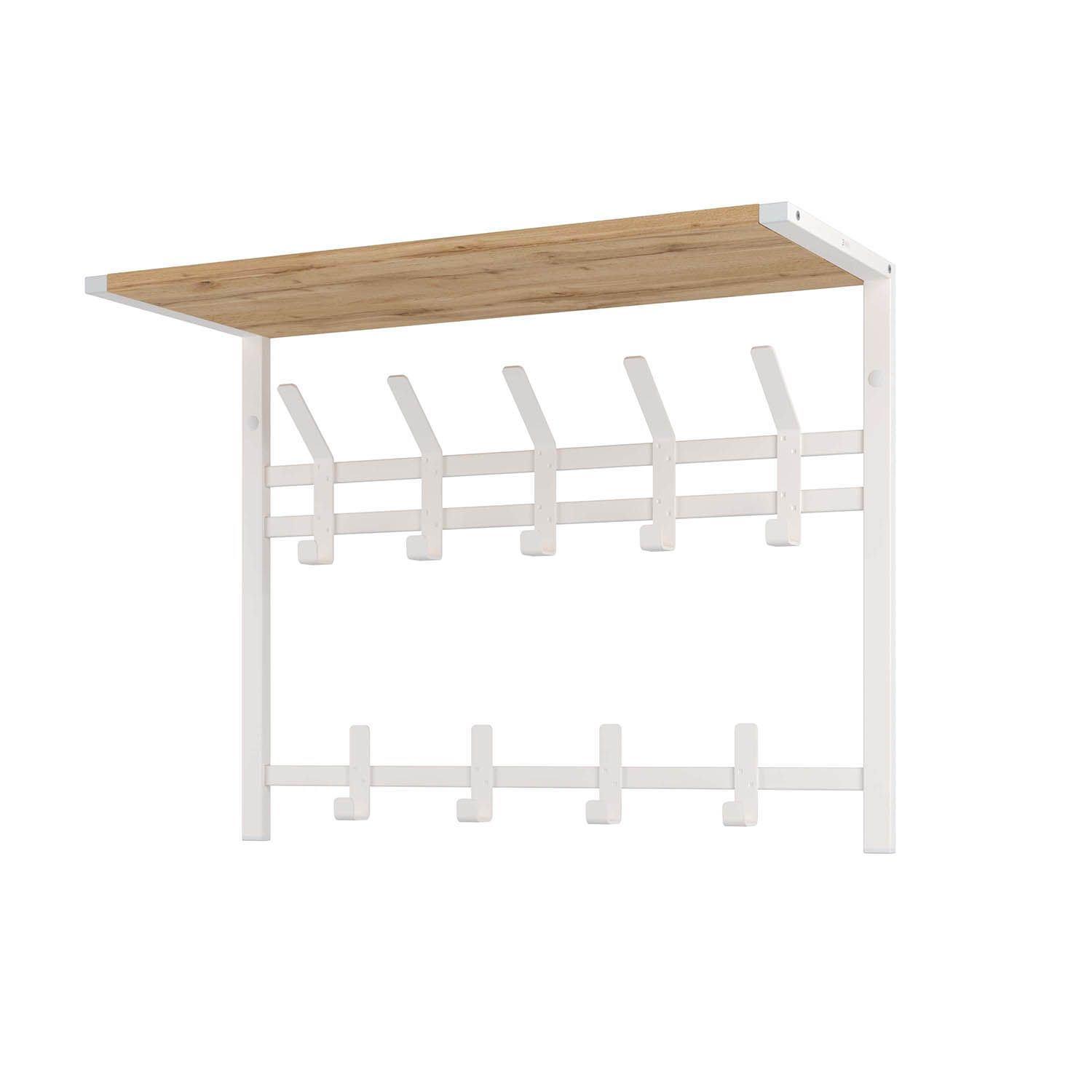 Вешалка с полкой 2-х ярусная Торонто 22Д Белый