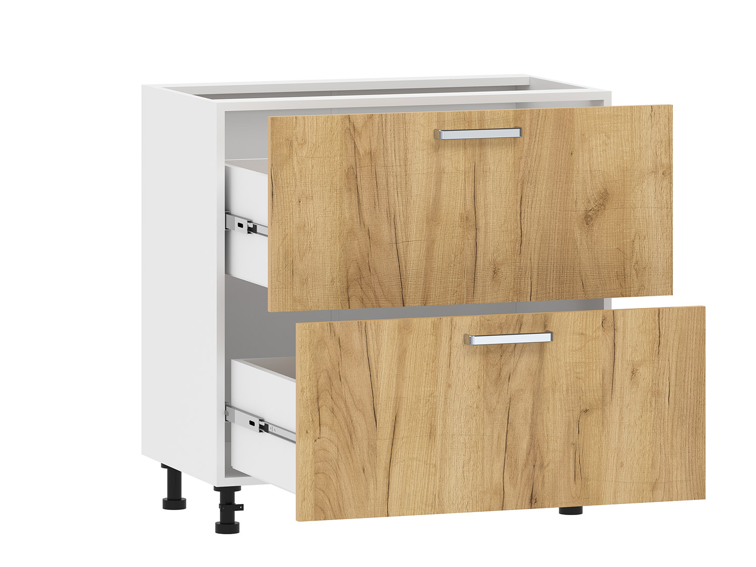 Борги 100.05 800 тумба кухонная / Белый/Дуб Крафт золотой