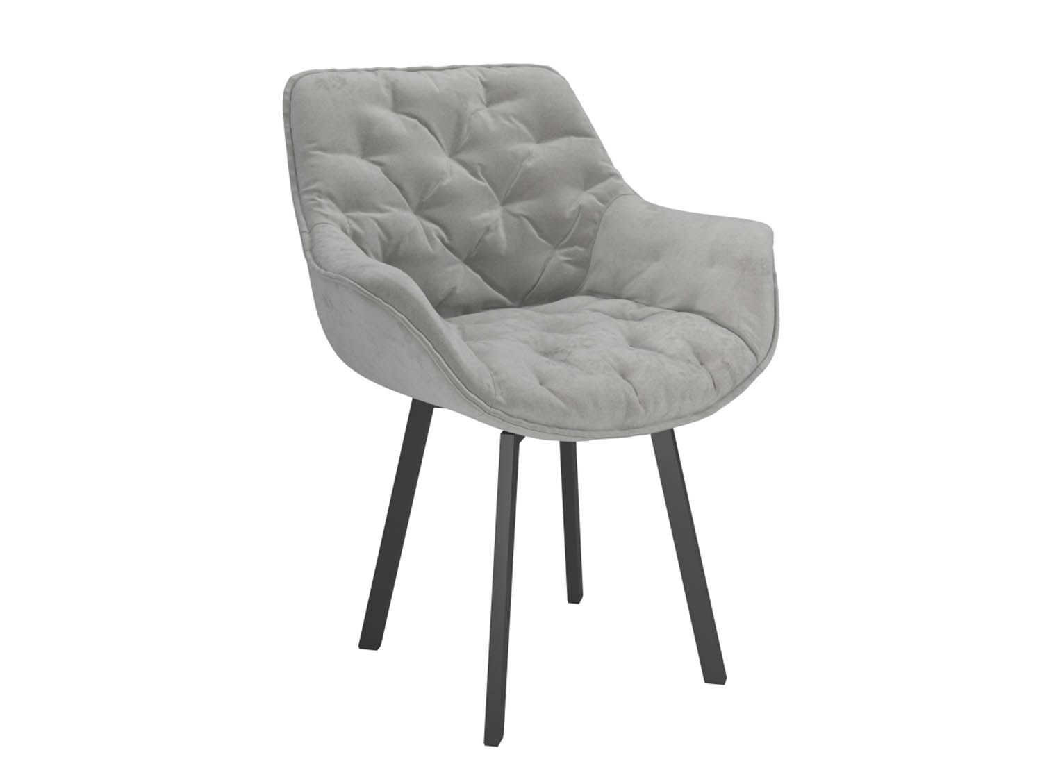 Квинта стул велюр тенерифе грей / черный