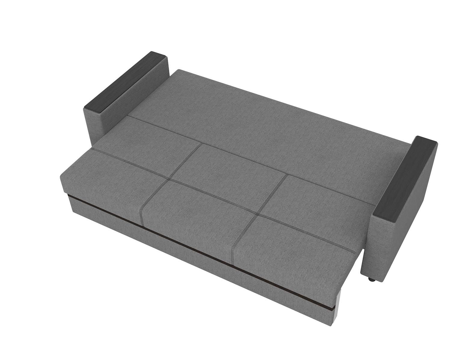 Смарт диван-кровать 3-х мест / рогожка серая