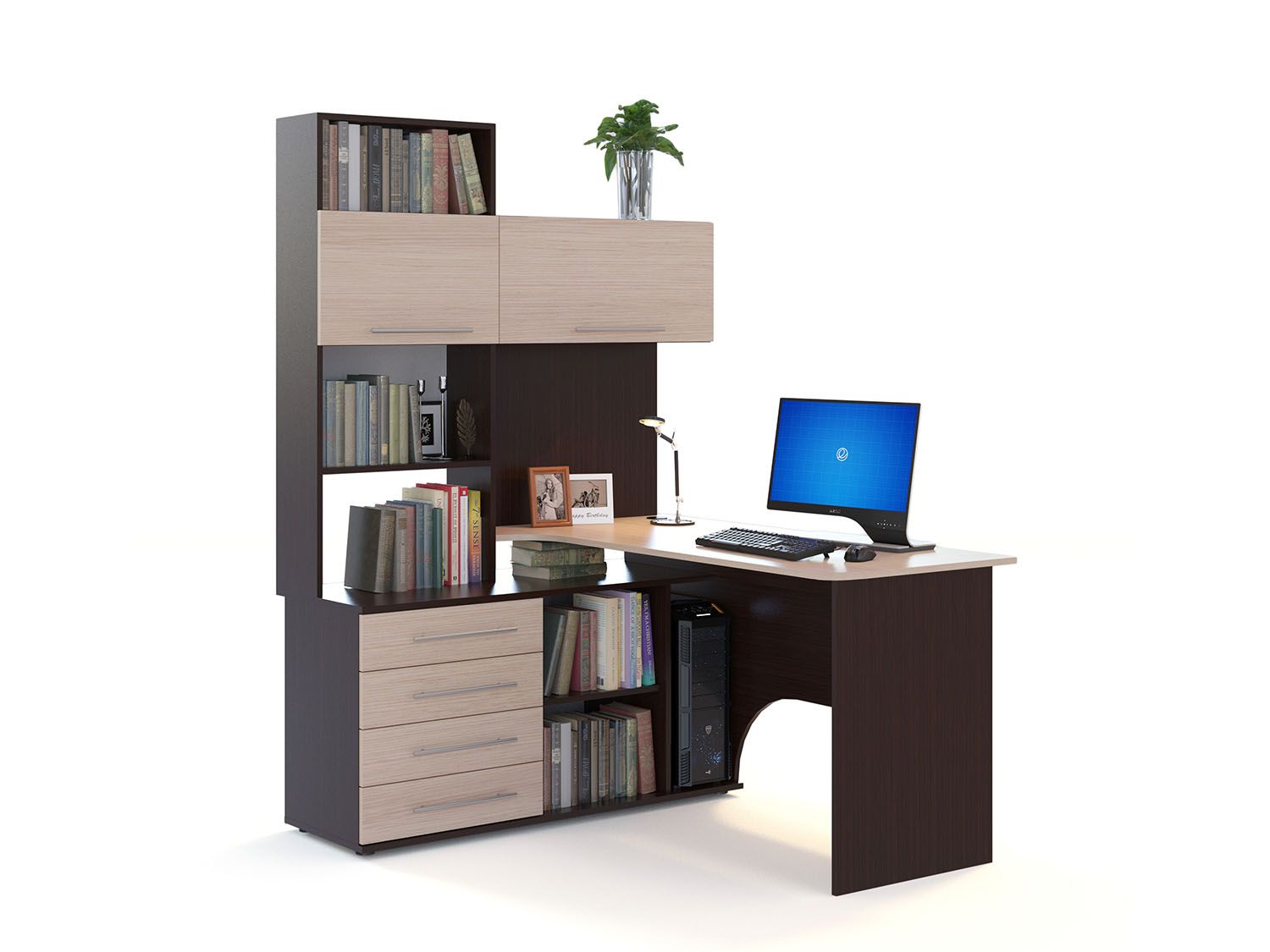 Компьютерный стол КСТ-14.1Л Венге / Беленый дуб