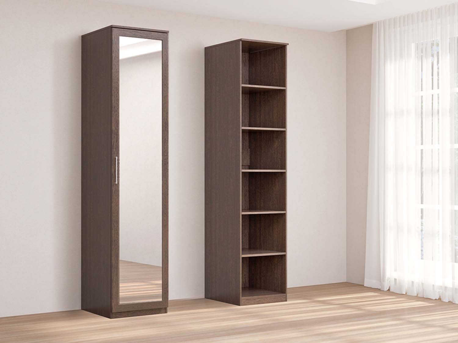 Кэт 4 пенал зеркало - Венге/Кайман тёмный