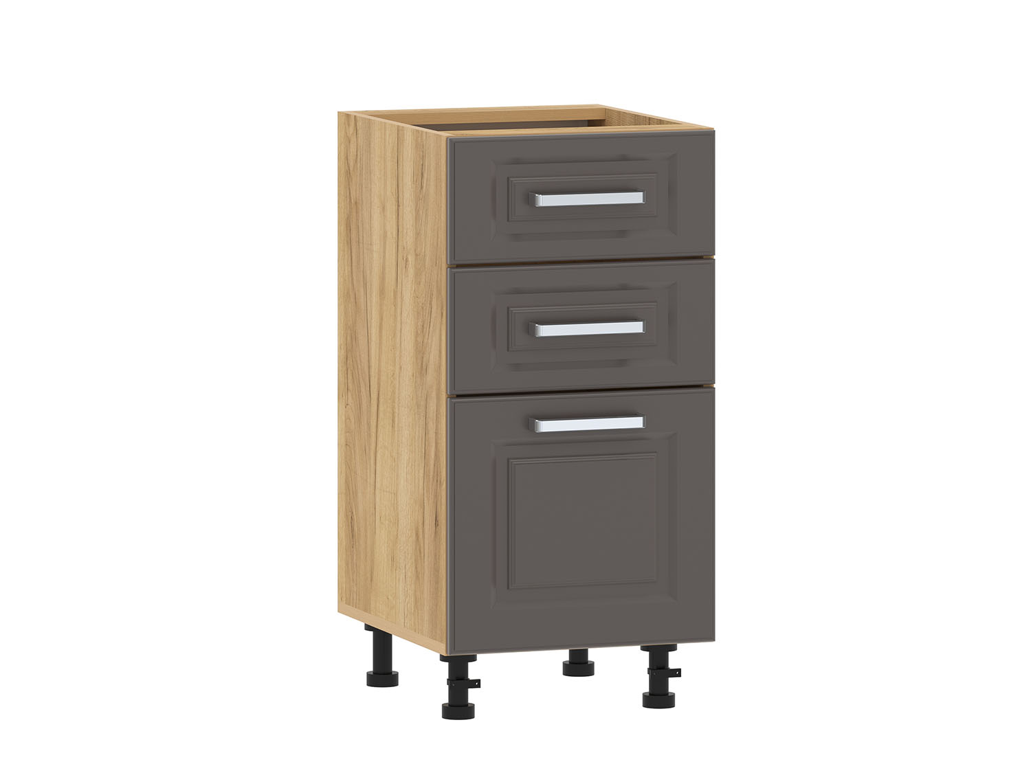 Вокс 100.06 400 тумба кухонная / Дуб крафт золотой/Графит