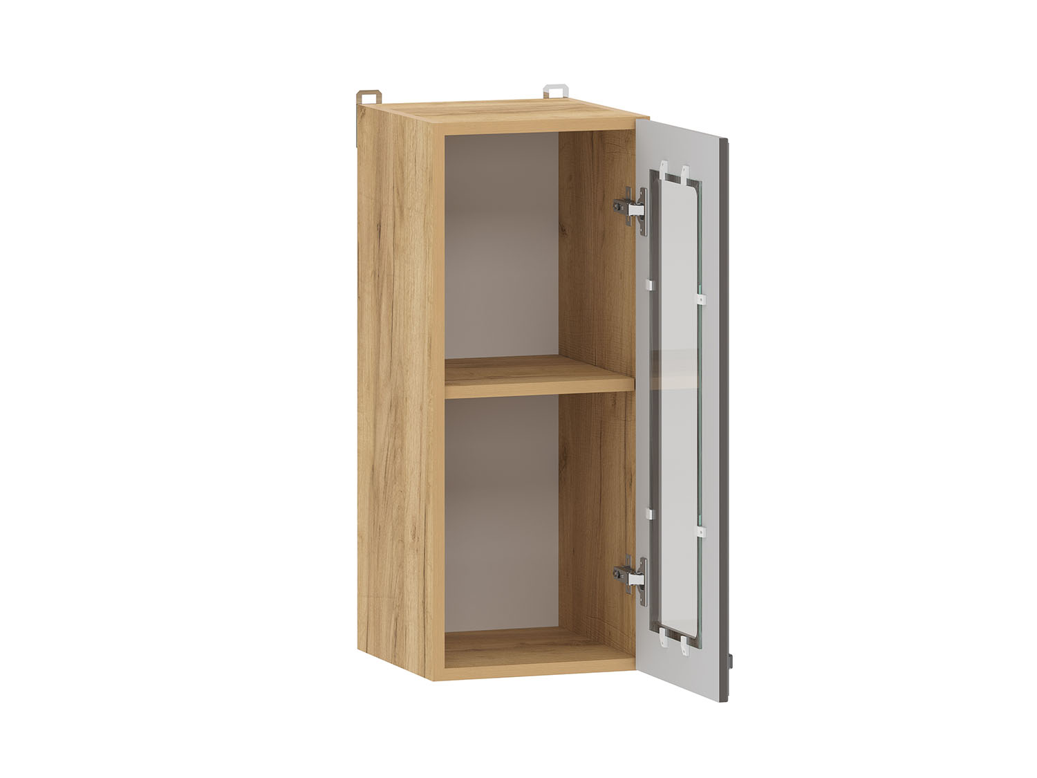 Вокс 100.30 300 шкаф навесной витрина / Дуб крафт золотой/Графит