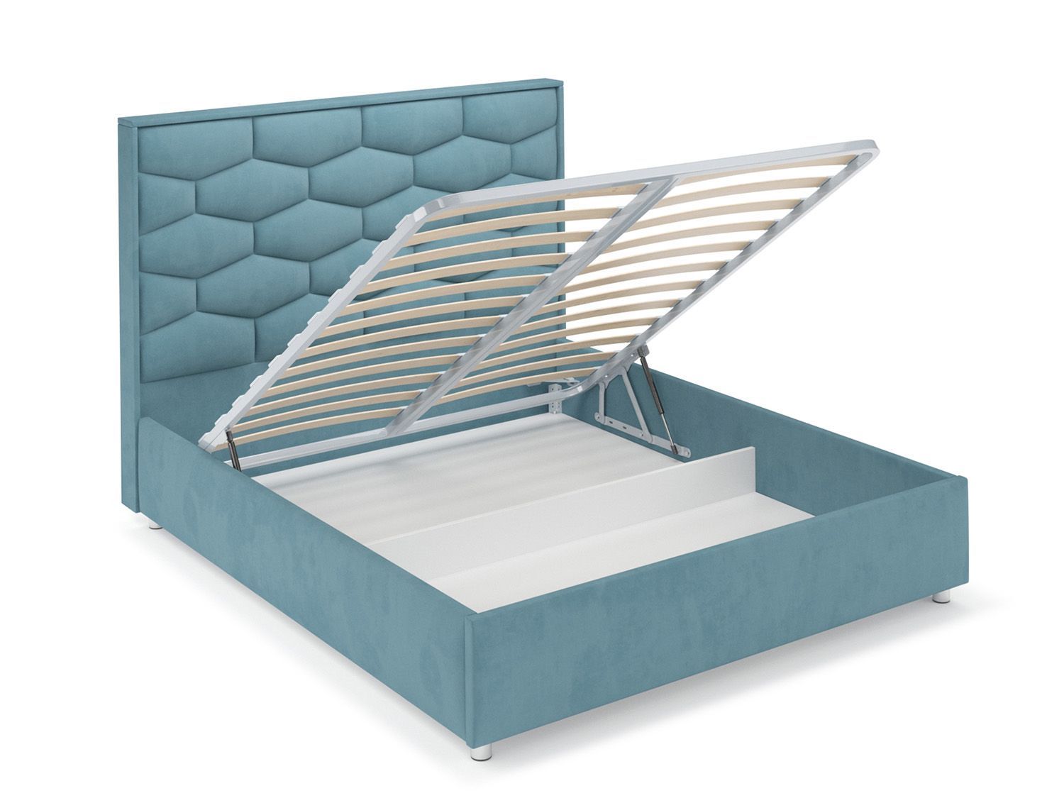 Кровать Рица Голубой - Luna 089 160