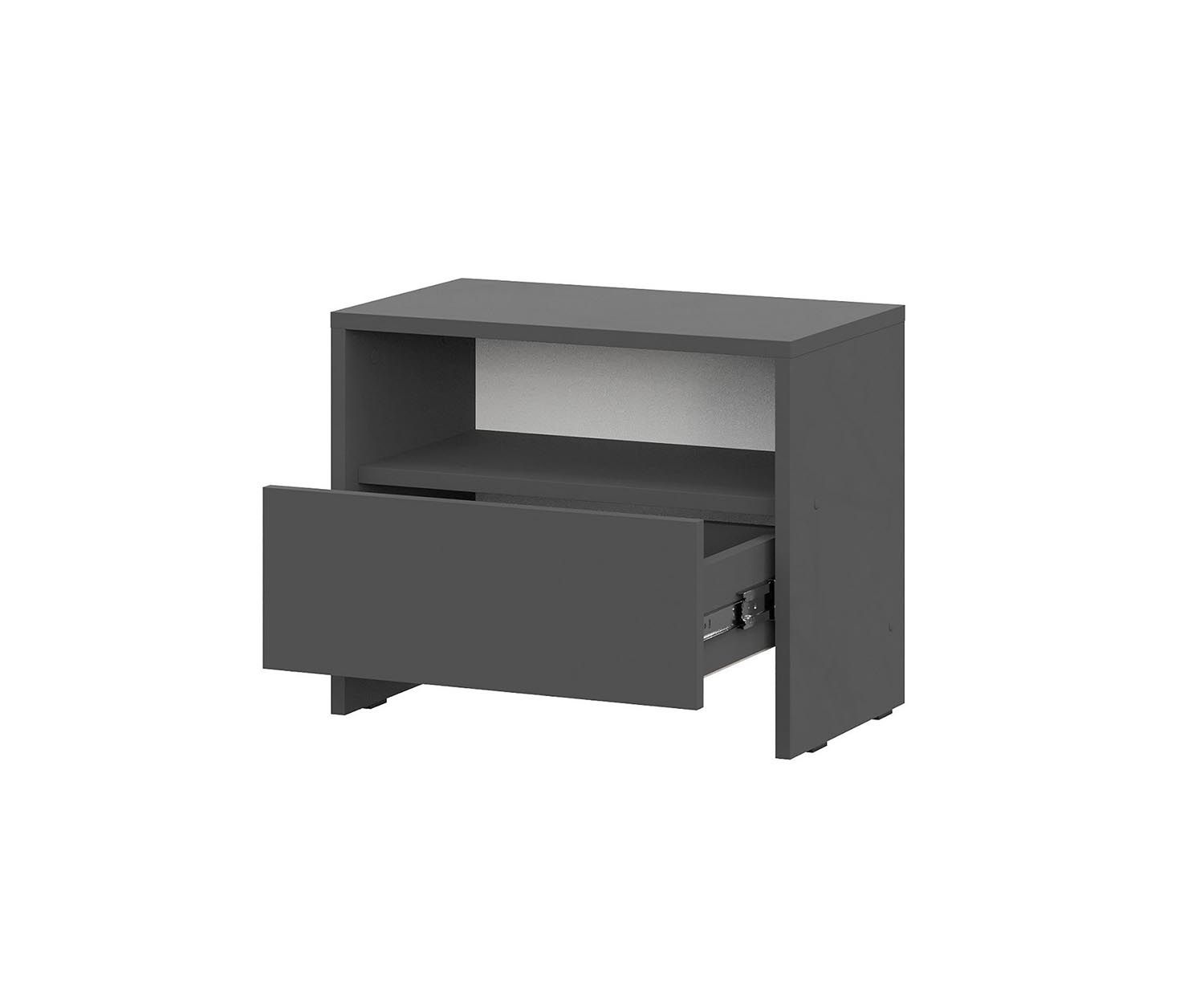 Камелия 1 тумба прикроватная (серия 2) / Графит