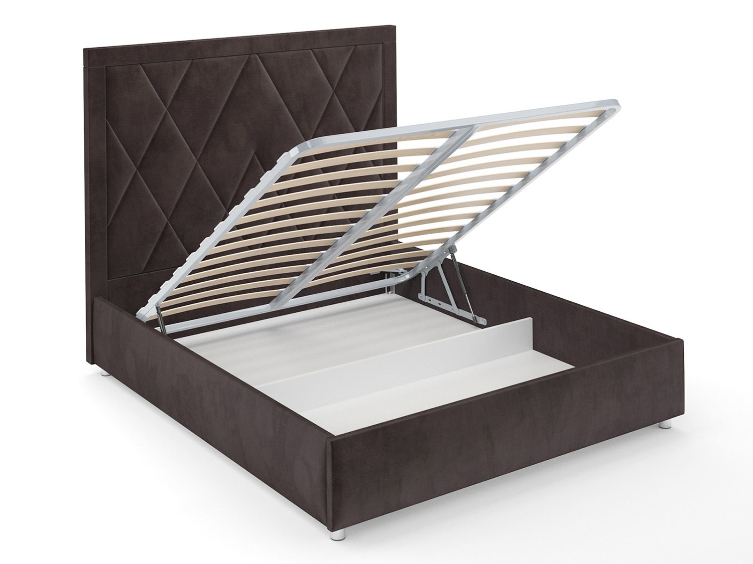 Кровать Треви бархат шоколадный STAR VELVET 60 COFFEE 160