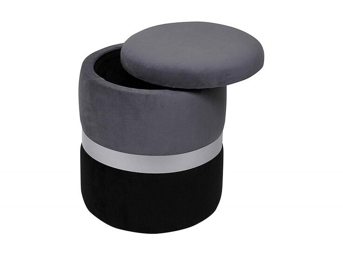 Пуф Аризона Серо-Черный-Серебро