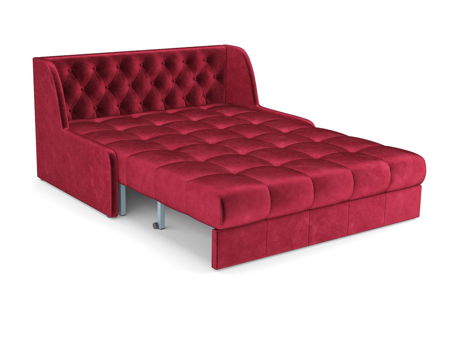 Диван Аккордеон Барон №6 бархат красный  STAR VELVET 3 DARK RED