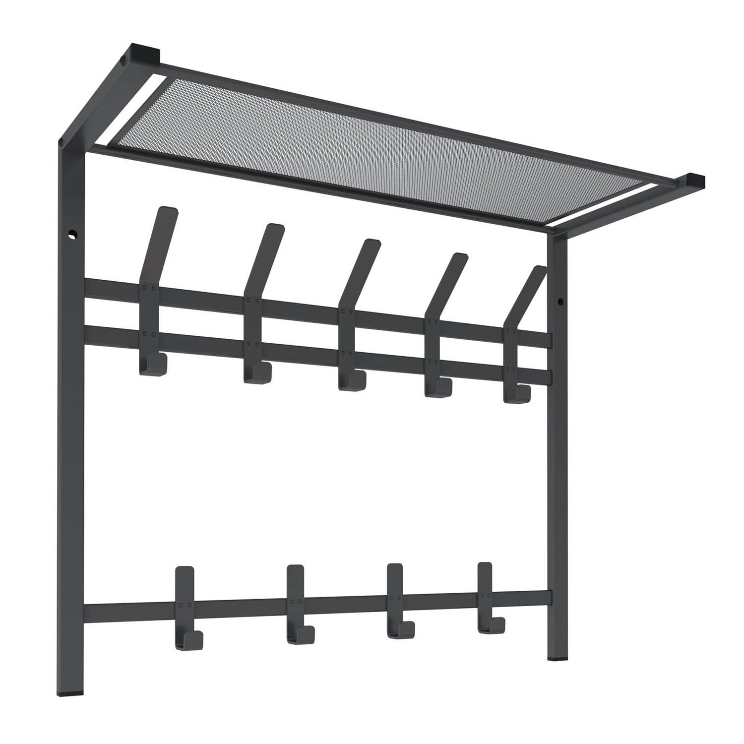 Вешалка с полкой 2-х ярусная Торонто 22 Графит