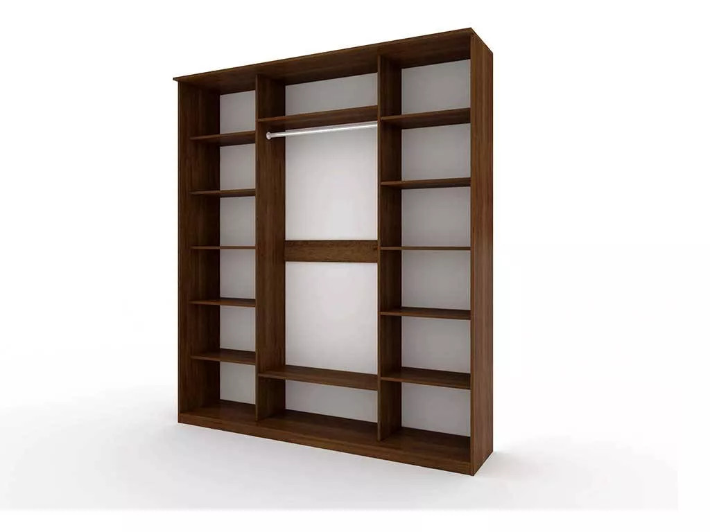 Шкаф купе Модерн 2362х600 4-х дверный 3-х секционный глухой венге/ясень