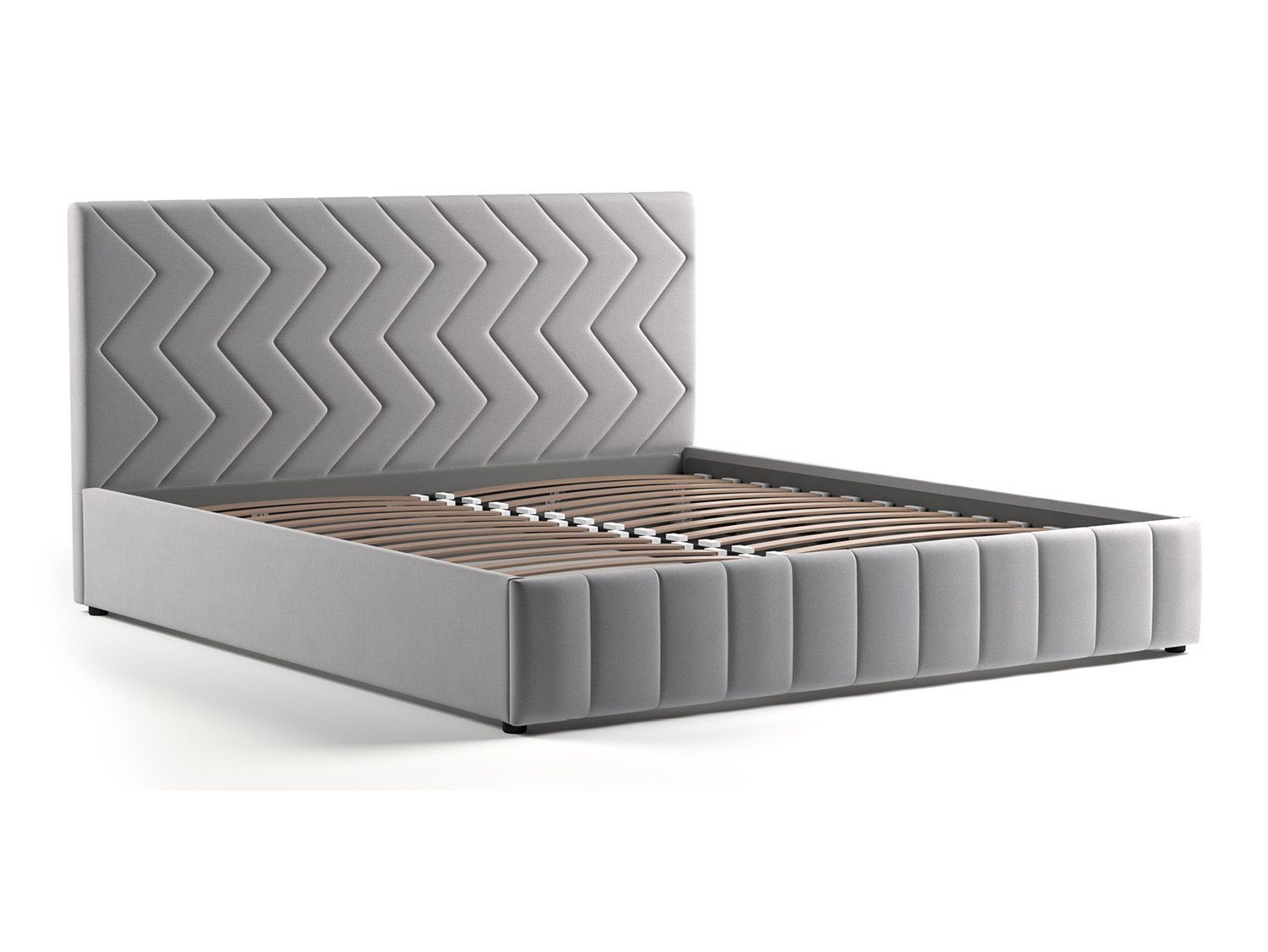 Милана кровать 180 Tenerife silver (светло-серый)