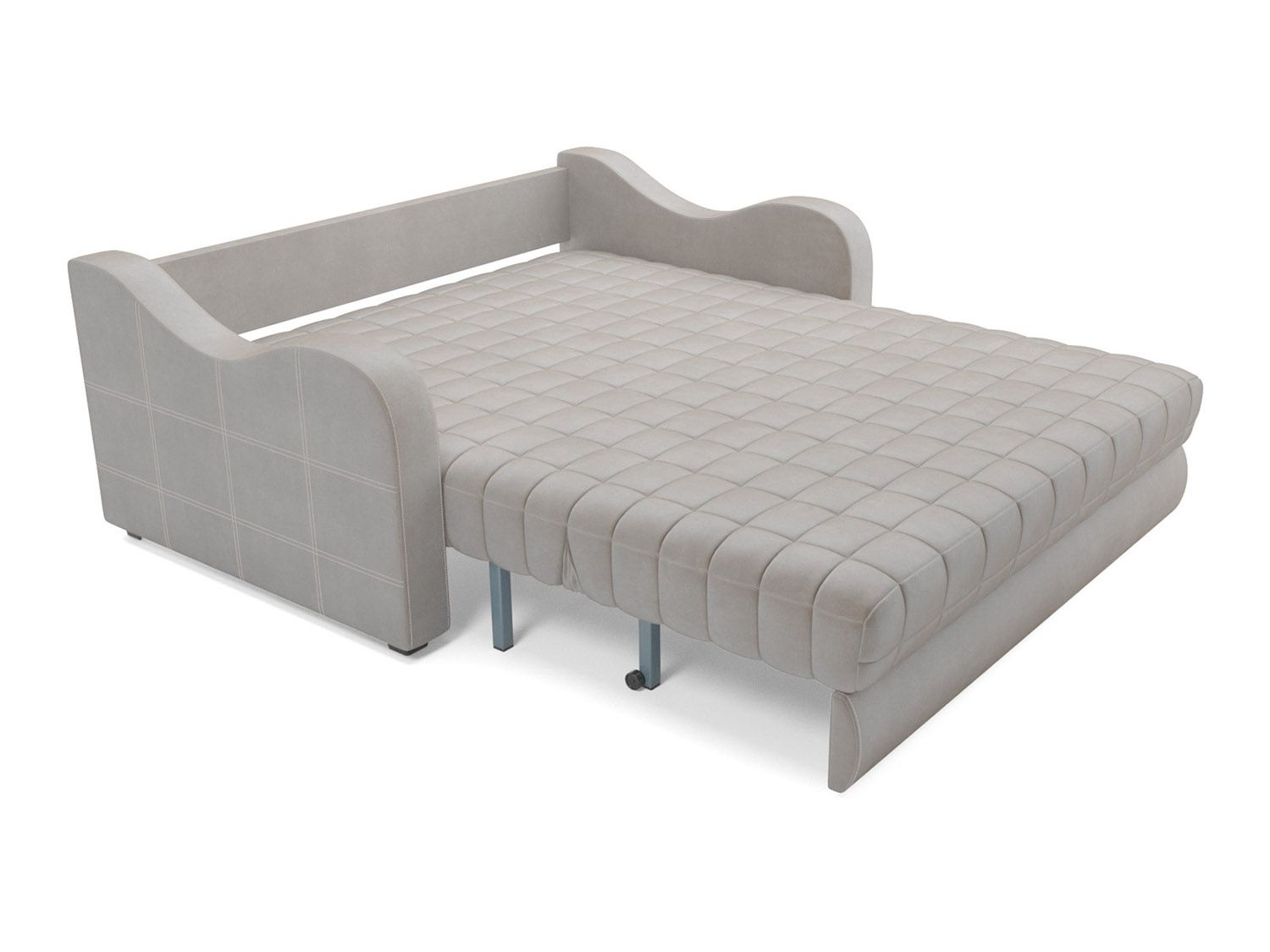 Диван Аккордеон Барон №4 бархат бежевый STAR VELVET 6 LIGHT BEIGE