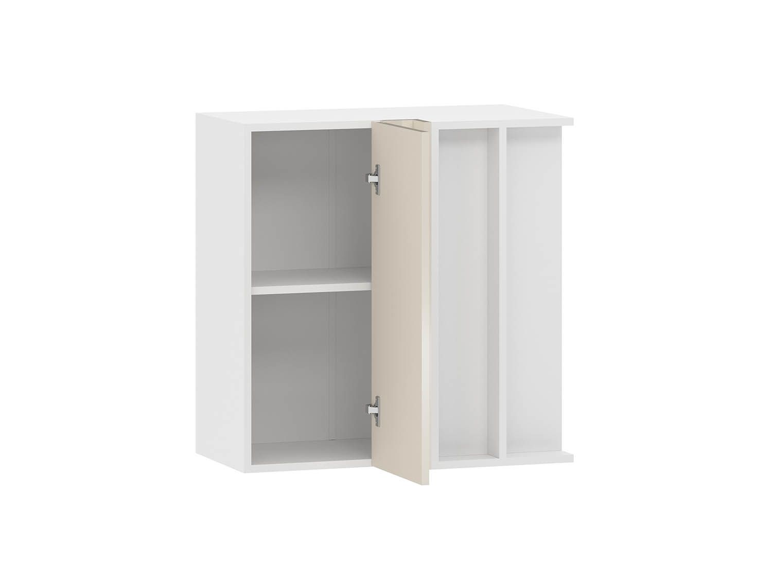 Арли 100.84.700 шкаф навесной угловой Белый / Кашемир