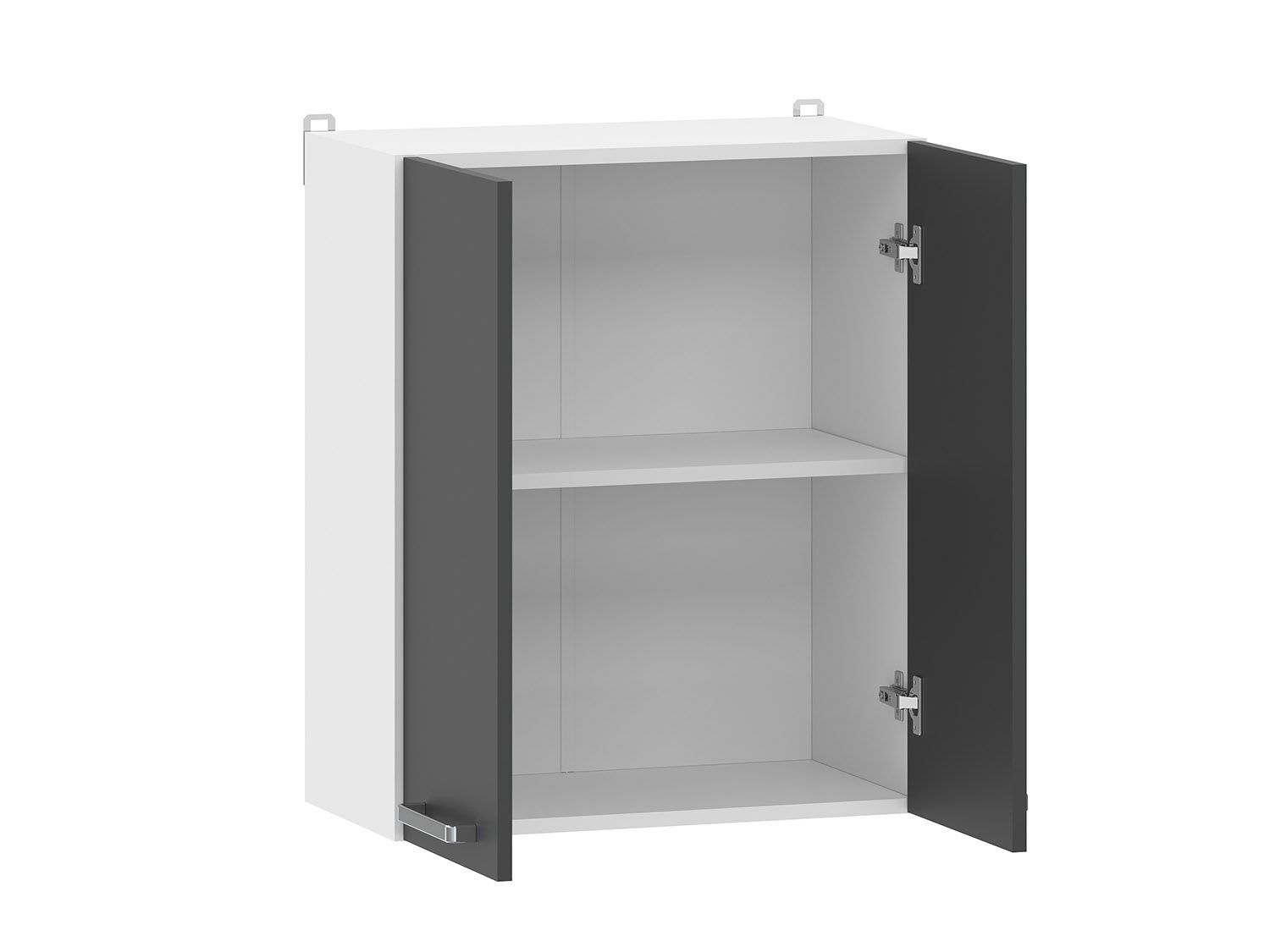 Борги 100.31 шкаф навесной (600) Белый / Антрацит