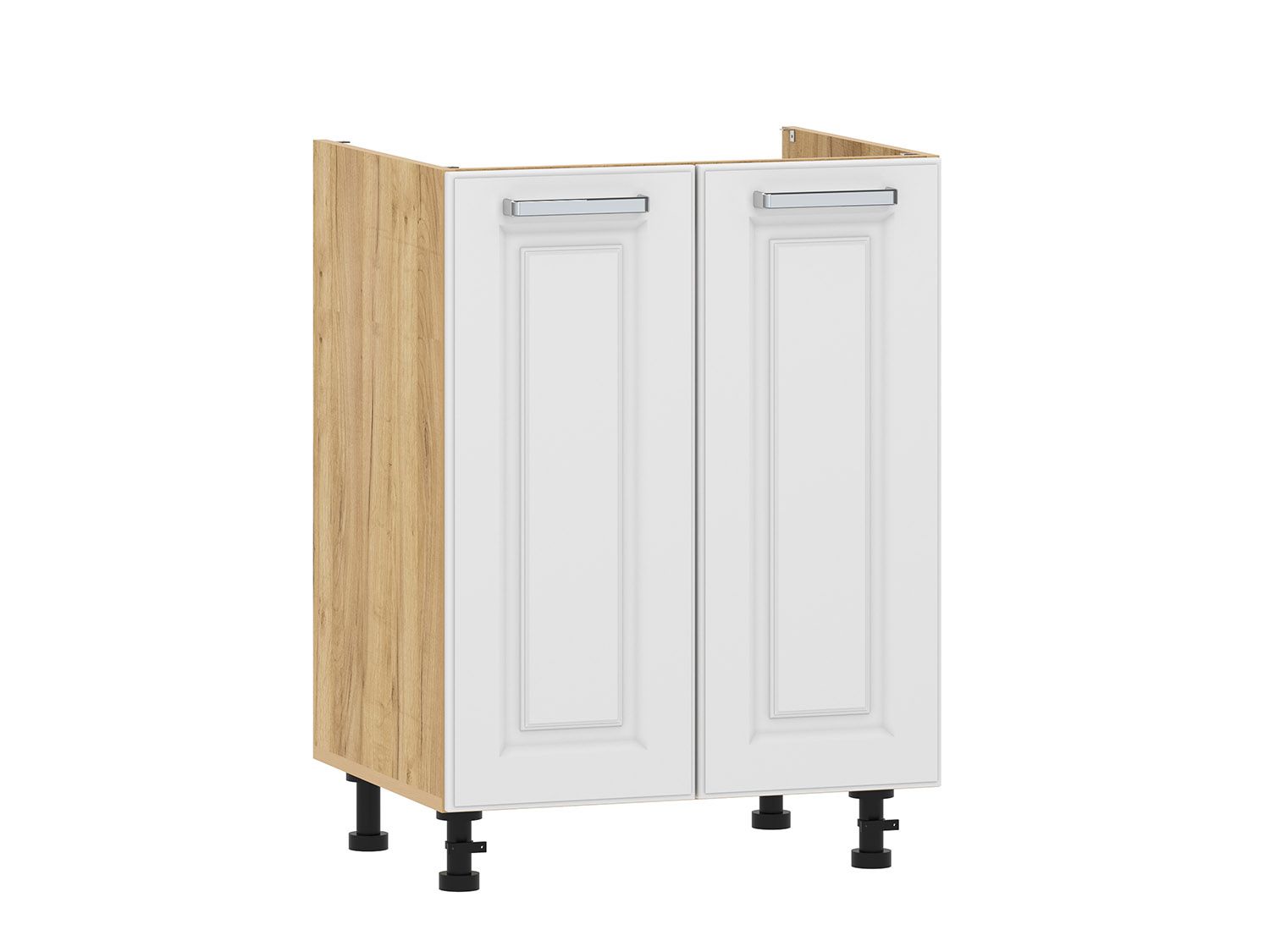 Вокс 100.04 600 тумба под мойку / Дуб крафт золотой/Меренга