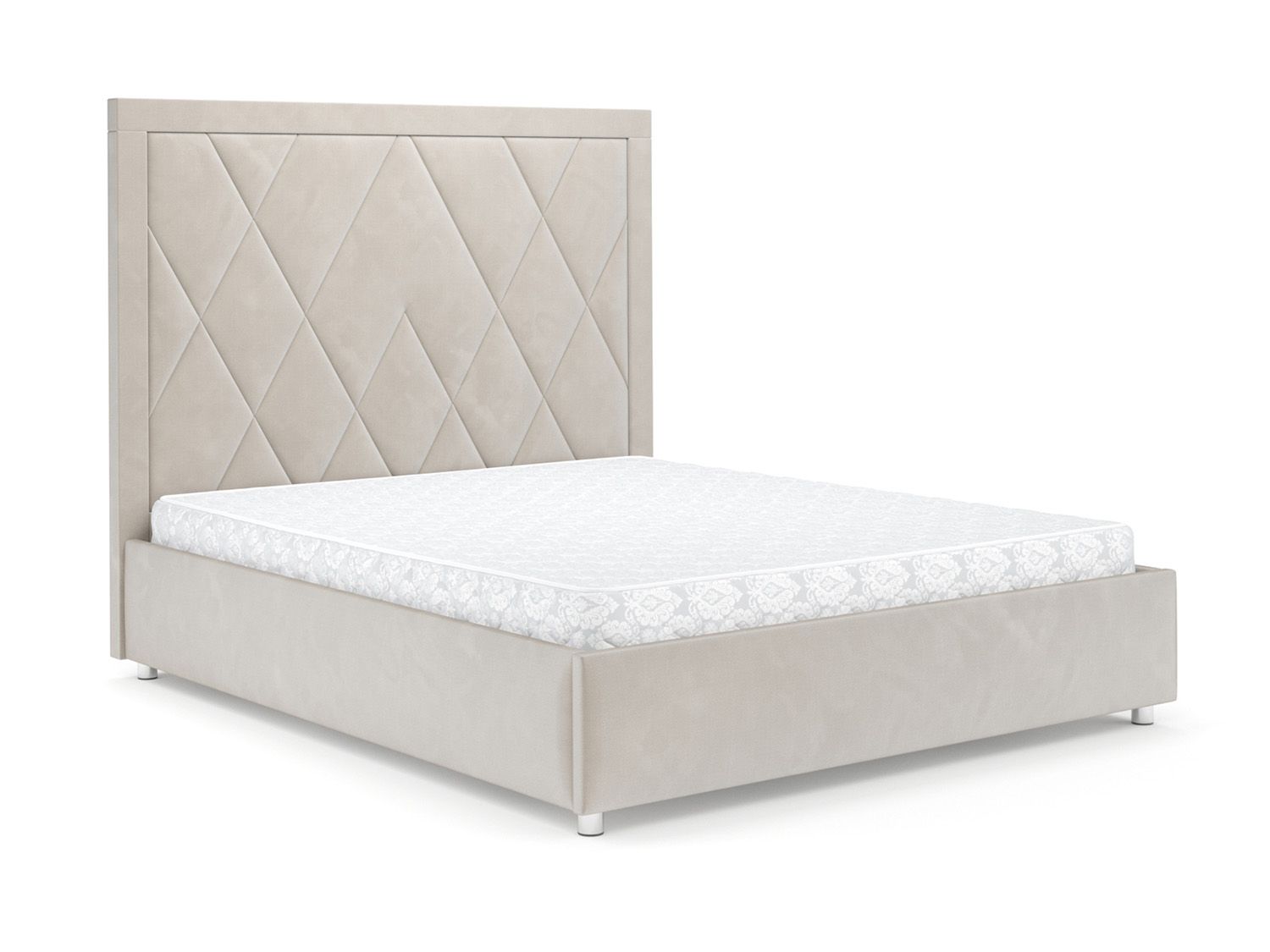 Кровать Треви бархат бежевый STAR VELVET 6 LIGHT Beige 160