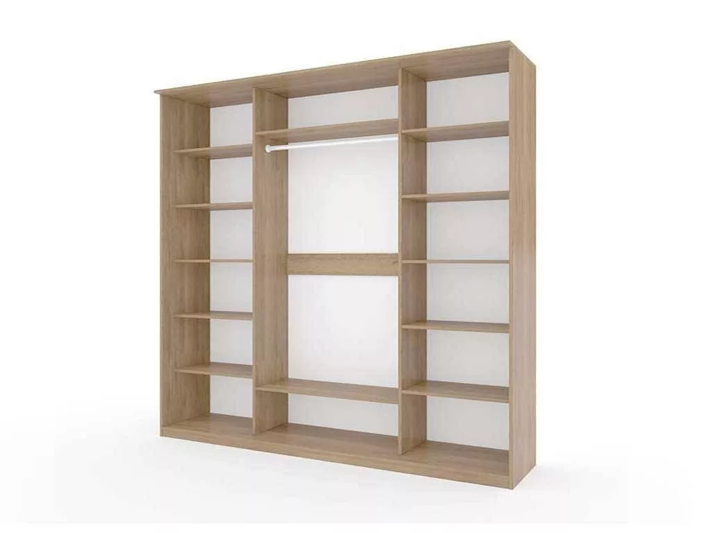 Шкаф купе Модерн 2362х600 4-х дверный 3-х секционный зеркало ясень