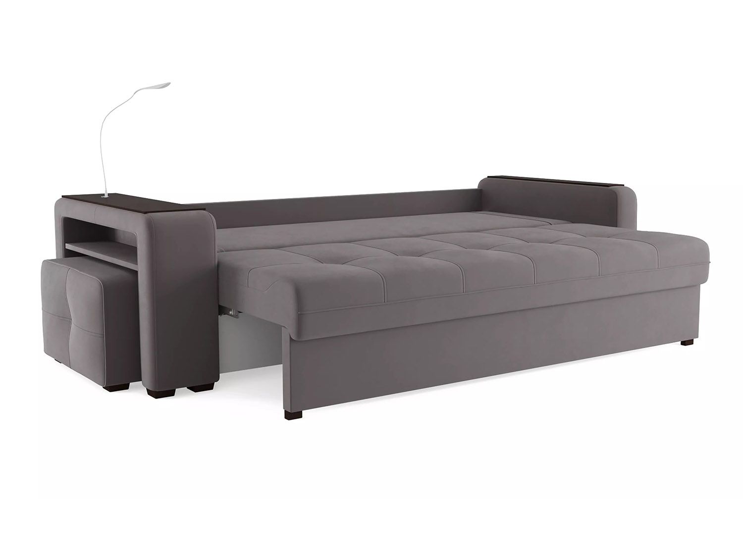 Диван Smart 4 пуф слева Б4-3т-Б3 СК Велюр Velutto 19