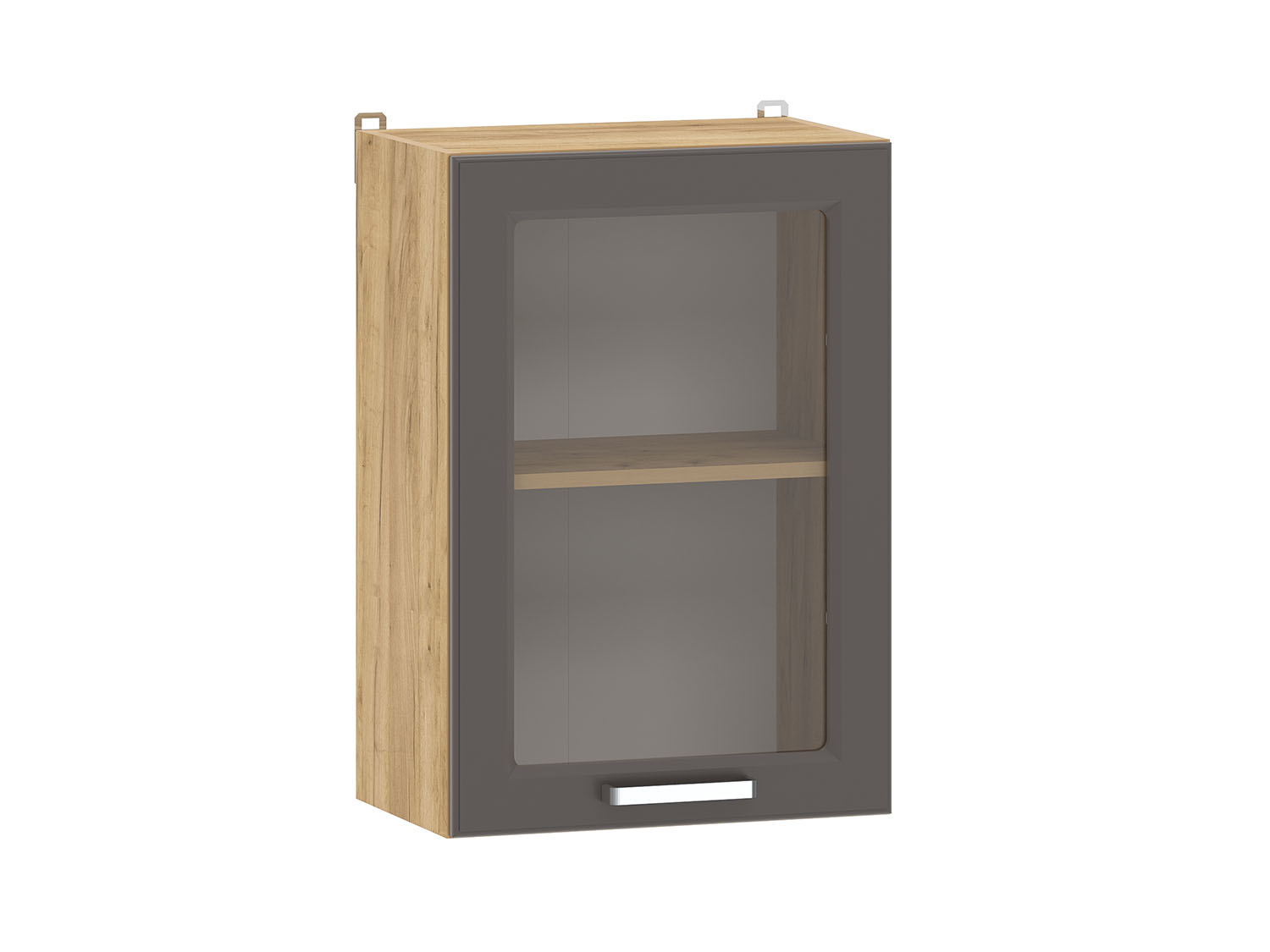 Вокс 100.30 500 шкаф навесной витрина / Дуб крафт золотой/Графит