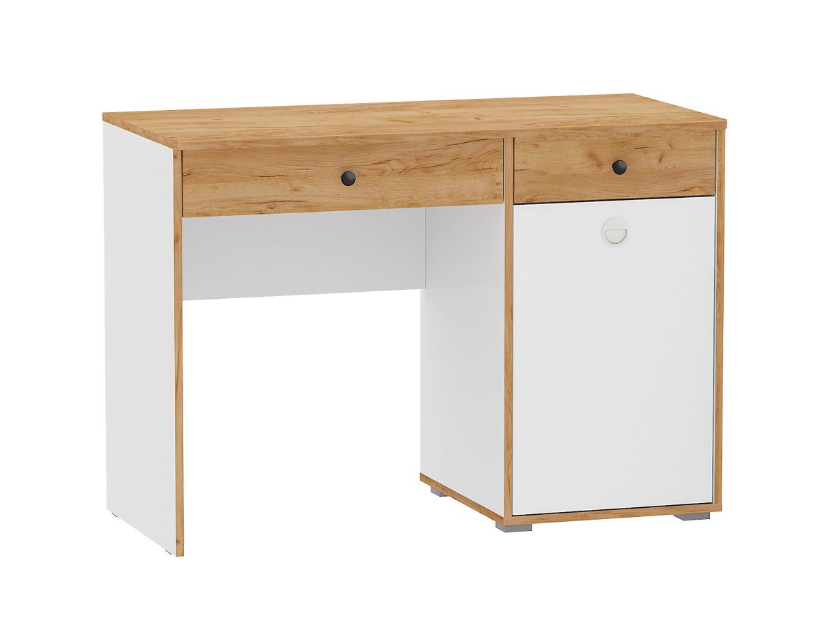 12.42 стол письменный Вуди Белый/Дуб золотой