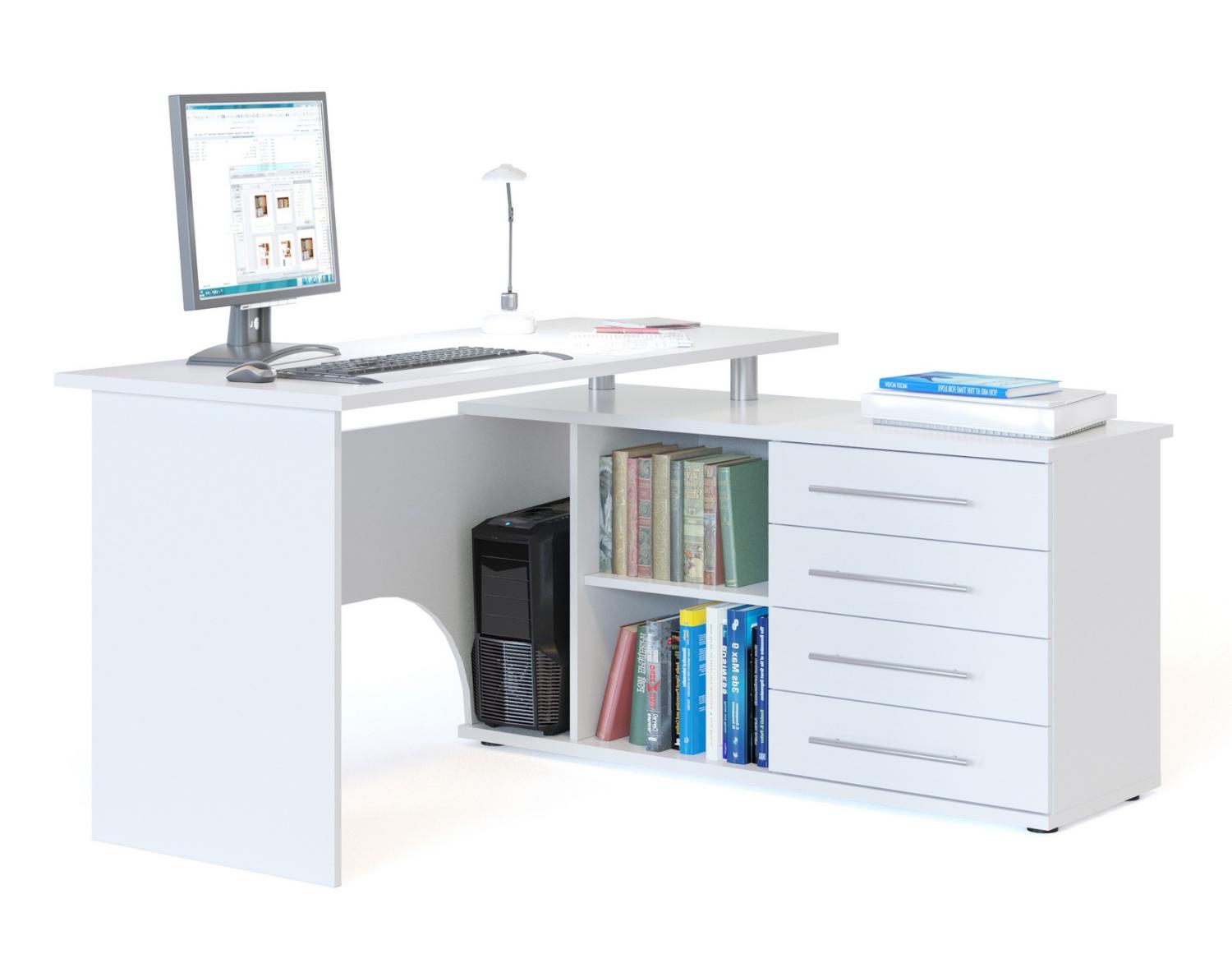 Компьютерный стол КСТ-109 Правый Белый