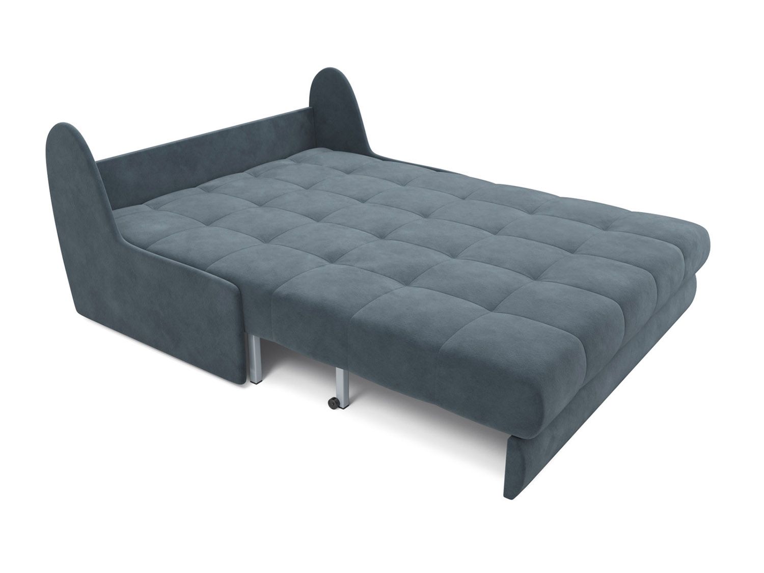 Диван Аккордеон Барон №2 велюр серо-синий HB-178 26