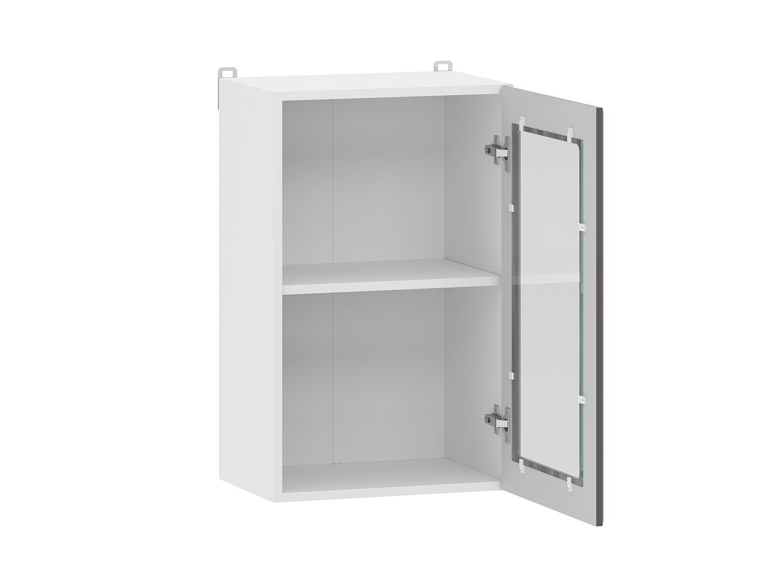 Вокс 100.30 450 шкаф навесной витрина / Белый/Графит