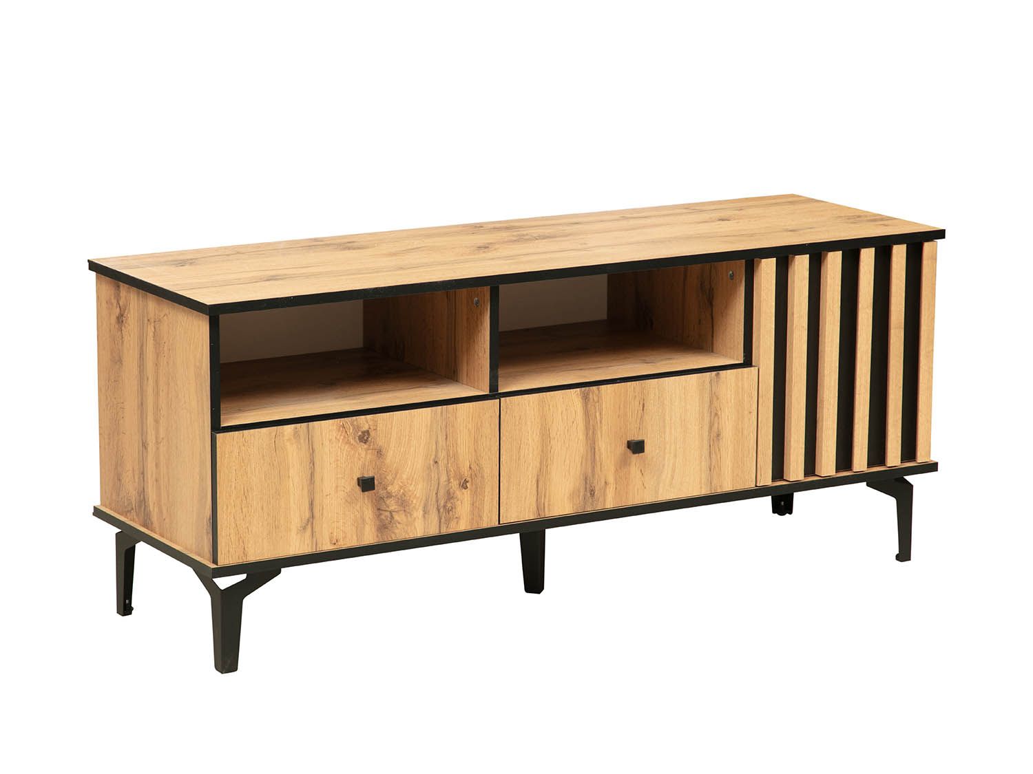 Тумба под ТВ Либерти 51.06 (опора h150) Дуб Вотан/Черный