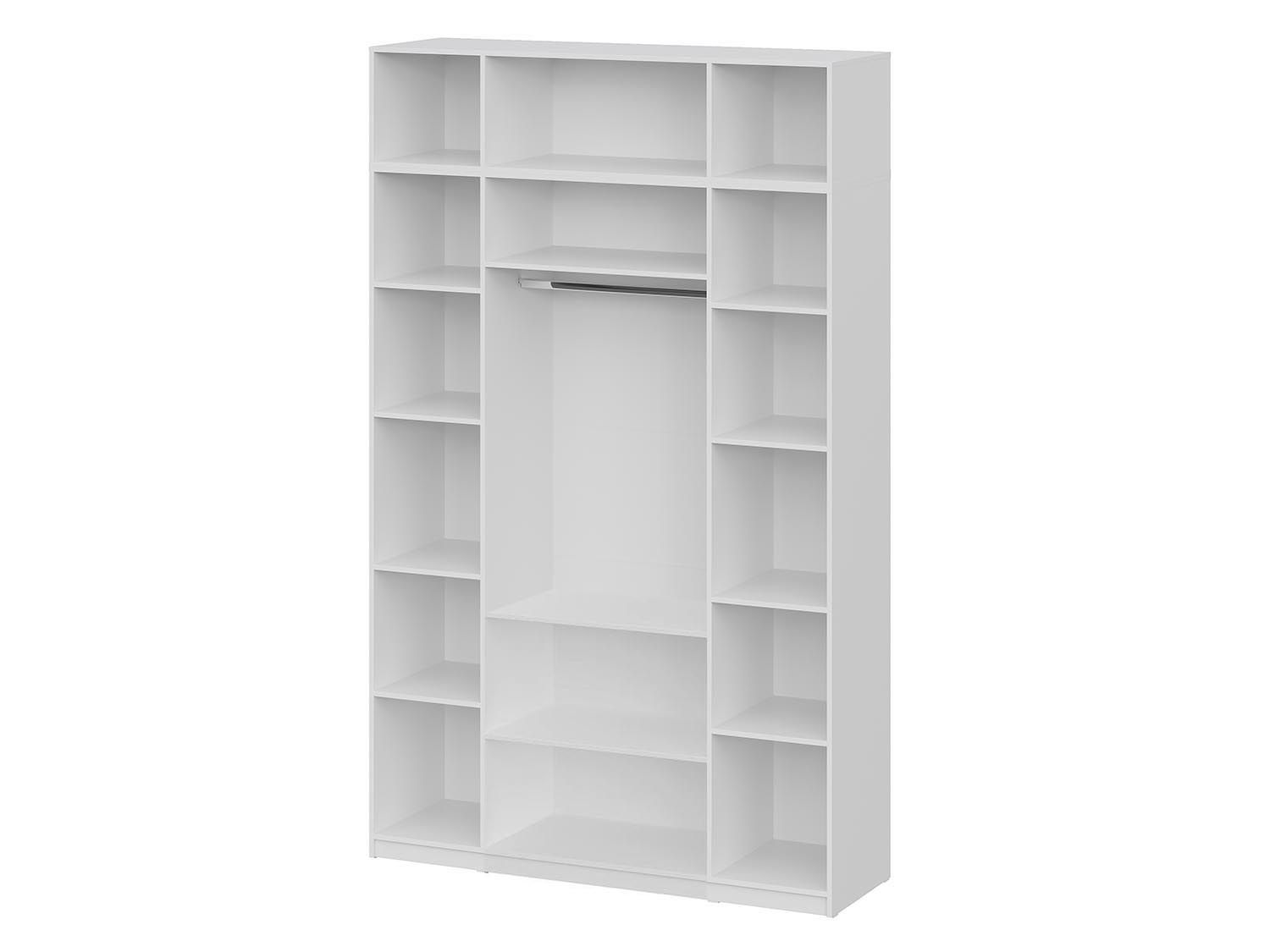 ШК 5 шкаф 1600 + антресоль + полки 1 комплект / Белый