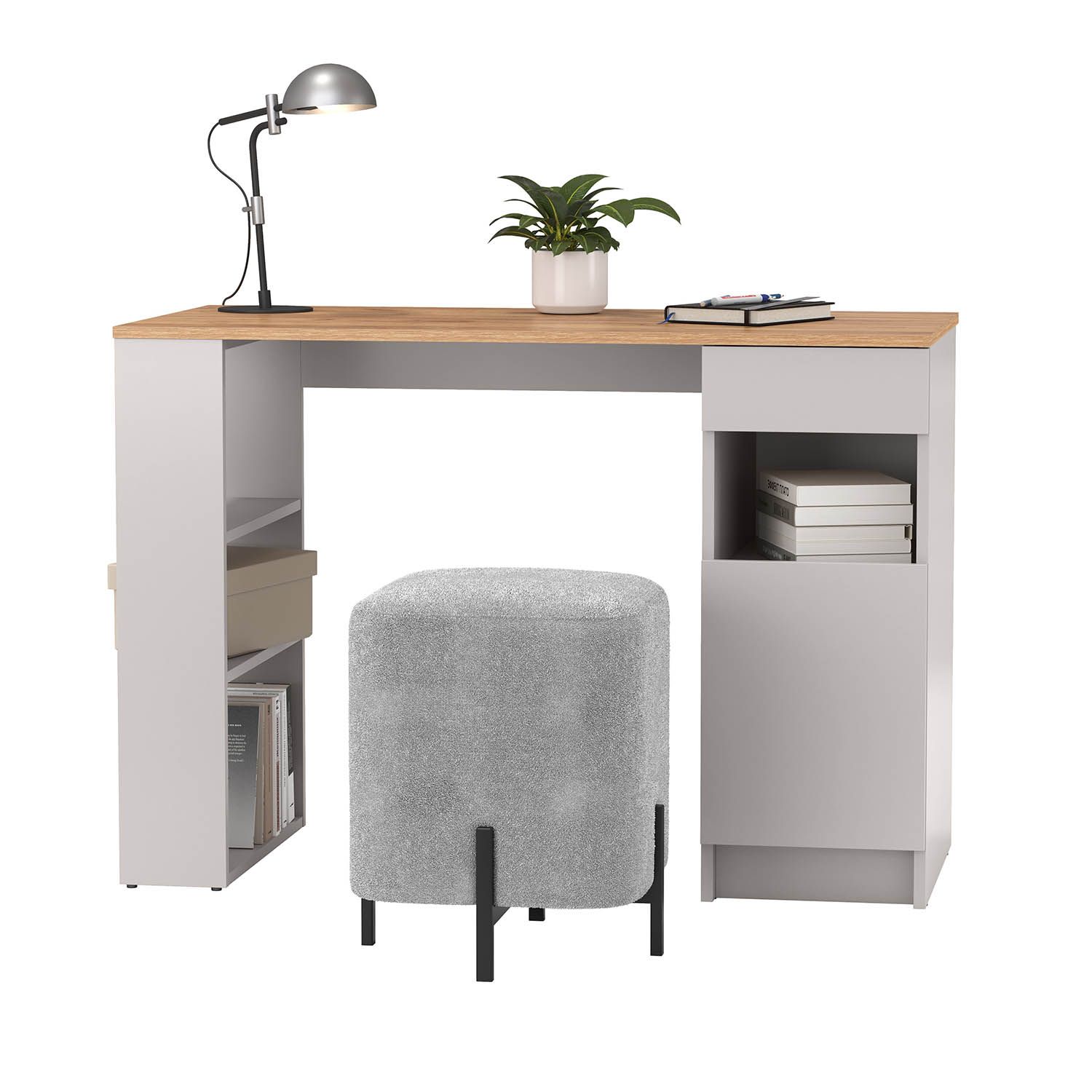 89.10 Прайм стол письменный кашемир / дуб золотой